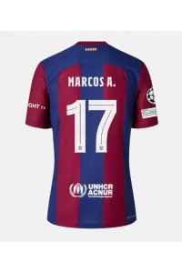 Barcelona Marcos Alonso #17 Jalkapallovaatteet Kotipaita 2023-24 Lyhythihainen